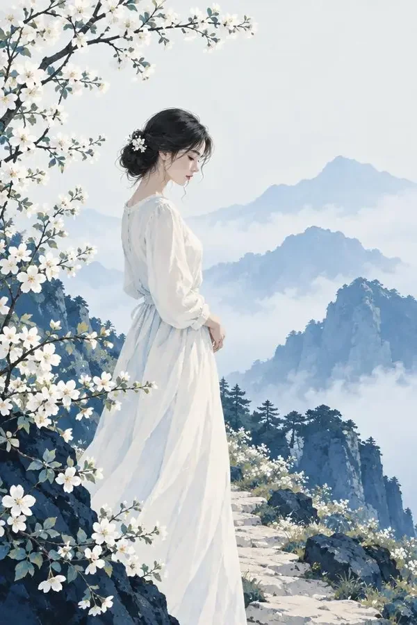 《她栖春山》竖版封面